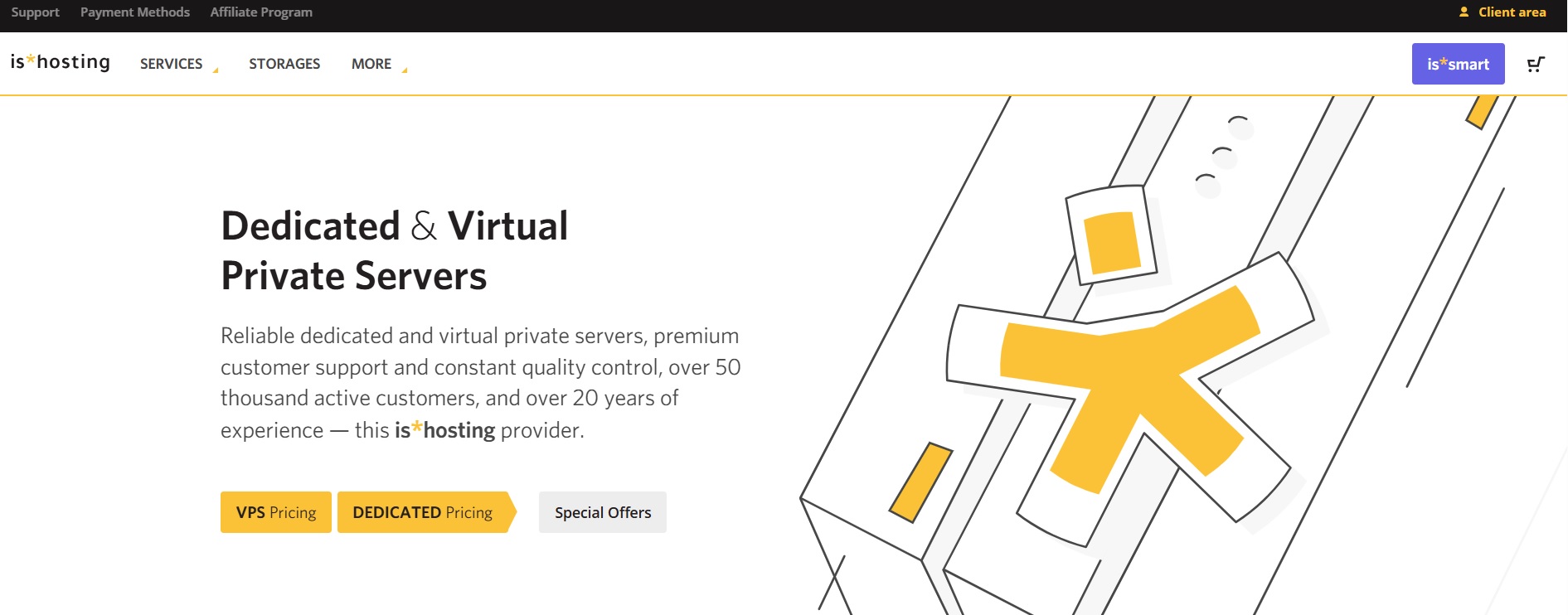 is*hosting homepage screenshot