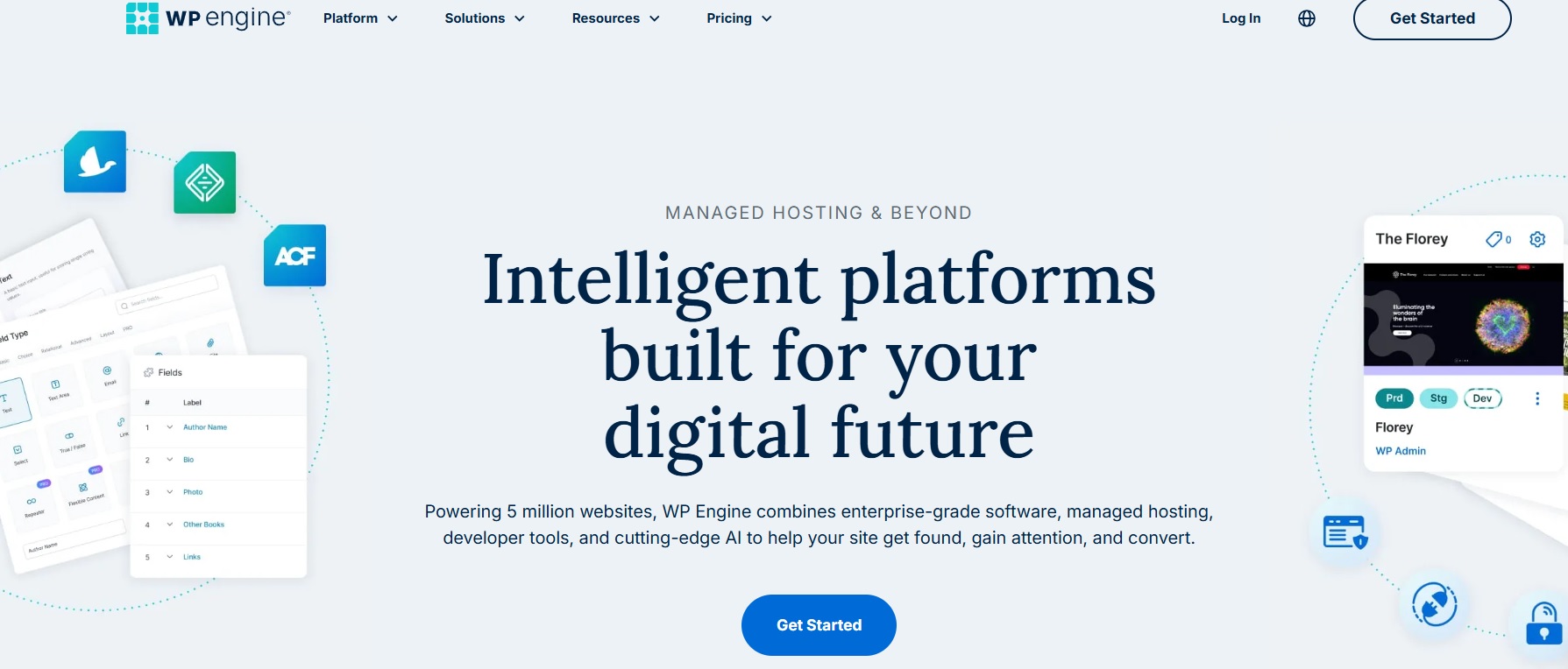 WP Engine homepage screenshot